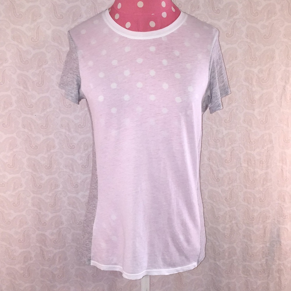 Vince Sz XS White/gray 100% cotton tee shirt